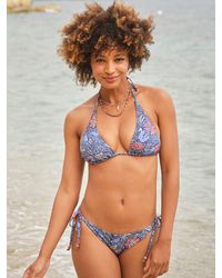 FatFace - Maci Triangle Detail Floral Bikini Top - Lyst