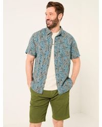 FatFace - Short Sleeve Leaf Print Shirt - Lyst