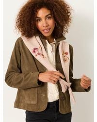 FatFace - Floral Embroidered Triangle Scarf - Lyst
