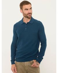 FatFace - Rye Long Sleeve Knitted Polo Shirt - Lyst