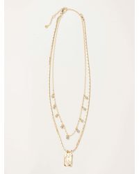 FatFace - Layered Moon Star Necklace - Lyst