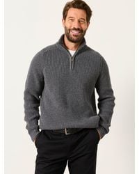 FatFace - Ember Quarter Zip Knitted Jumper - Lyst