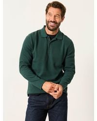 FatFace - Fatface Long Sleeve Ayr Ribbed Polo Shirt - Lyst