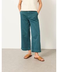 FatFace - Hove Wide Leg Cropped Trousers - Lyst