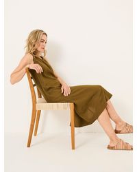 FatFace - Corey Linen Midi Dress - Lyst