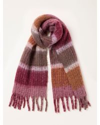 FatFace - Fatface Multi Brushed Knit Stripe Scarf - Lyst