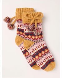 FatFace - Fatface Mustard Fairisle Slipper Socks - Lyst