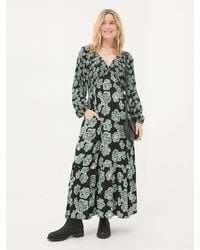 FatFace - Noelle Spaced Floral Midi Dress - Lyst