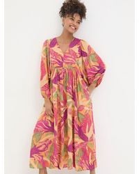 FatFace - Fatface Jocelyn Tropical Floral Midi Dress - Lyst
