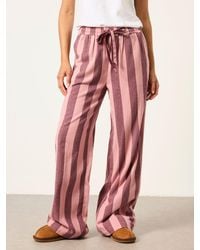 FatFace - Lola Stripe Wide Leg Pyjama Bottoms - Lyst
