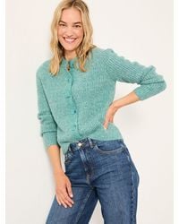 FatFace - Faye Ribbed Crew Neck Knitted Cardigan - Lyst