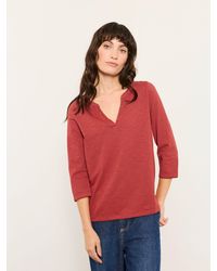 FatFace - Aster 3/4 Sleeve V-Neck T-Shirt - Lyst