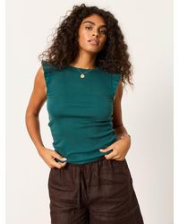 FatFace - Frill Sleeveless Top - Lyst