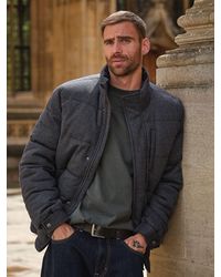 FatFace - Micro Check Padded Jacket - Lyst