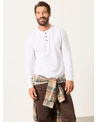 FatFace - Woodside Long Sleeve Henley Top - Lyst