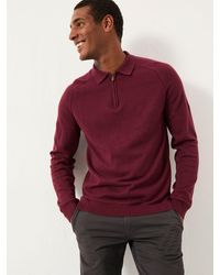 FatFace - Rye Zip Collar Knitted Polo Jumper - Lyst