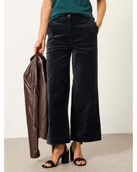 FatFace - Hove Petite Velvet Wide Leg Trousers - Lyst