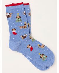 FatFace - Fatface Christmas Dogs Socks - Lyst