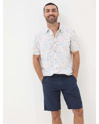FatFace - Linen Flat Front Chino Shorts - Lyst