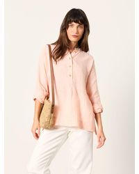 FatFace - Fatface Julia Petite 100% Linen Popover Shirt - Lyst