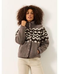 FatFace - Ellie Bomber Zip Through Fleece - Lyst