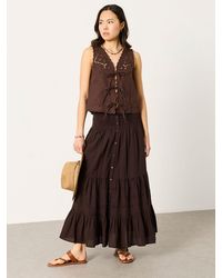 FatFace - Fatface Rhea Cutwork Maxi Skirt - Lyst