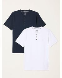 FatFace - Fatface 2 Pack/ Short Sleeve Henley - Lyst