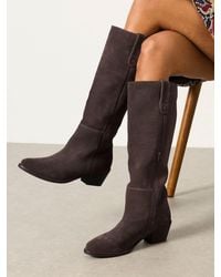 FatFace - Sherbourne Suede Knee High Boots - Lyst