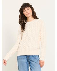 FatFace - Fatface Bryony Ivory Knitted Cable Jumper - Lyst