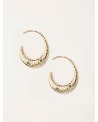 FatFace - Fatface Tone Moon Hoop Earrings - Lyst
