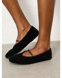 FatFace - Fatface Suede Round Toe Ballerina Flats - Lyst