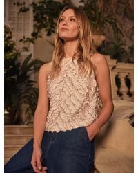 FatFace - Hallie Regular Petite Frill Top - Lyst