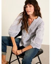 FatFace - Rosalie Petite Embroidered Blouse - Lyst