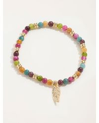 FatFace - Fatface Multi Colour Leaf Bead Braclet - Lyst