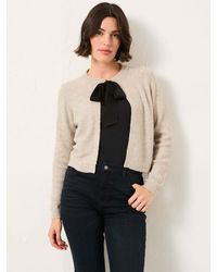 FatFace - Jasmine Sparkle Tie Front Knitted Cardigan - Lyst