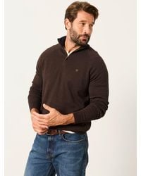 FatFace - Rye Quarter Zip Knitted Jumper - Lyst