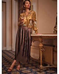 FatFace - Fatface Talia Pleated Midi Skirt - Lyst