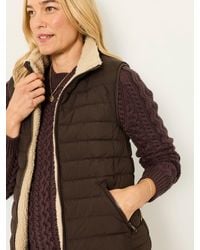 FatFace - Luna Reversible Padded Borg Fleece Gilet - Lyst