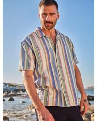 FatFace - Short Sleeve Relaxed Fit Deck Stripe Shirt - Lyst
