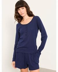 FatFace - Fatface Hattie Henley Pointelle Top - Lyst