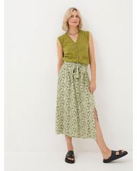 FatFace - Fatface Sascha Damask Floral Midi Skirt - Lyst