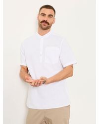 FatFace - Fatface Bugle Short Sleeve Grandad Popover Shirt - Lyst