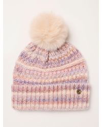 FatFace - Fatface Ivory Spacedye Bobble Hat - Lyst
