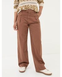 FatFace - Saffron Wide Leg Twill Trousers - Lyst
