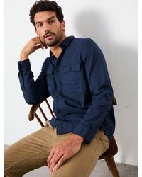 FatFace - Bugle Long Sleeve Garment Dye Utility Shirt - Lyst