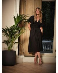 FatFace - Fatface Tabitha Petite Textured Midi Dress - Lyst