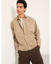 FatFace - Long Sleeve Relaxed Fit Garment Dye Utility Shirt - Lyst