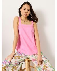 FatFace - Joesie Petite Linen Stripe Cami - Lyst