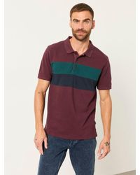 FatFace - Fatface Clifton Plum Colour Block Pique Polo Shirt - Lyst