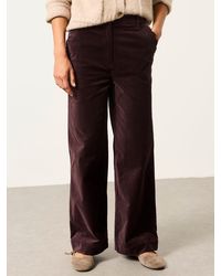 FatFace - Hove Petite Velvet Wide Leg Trousers - Lyst